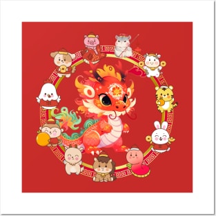 Chinese Lunar New Year Dragon 3 Posters and Art